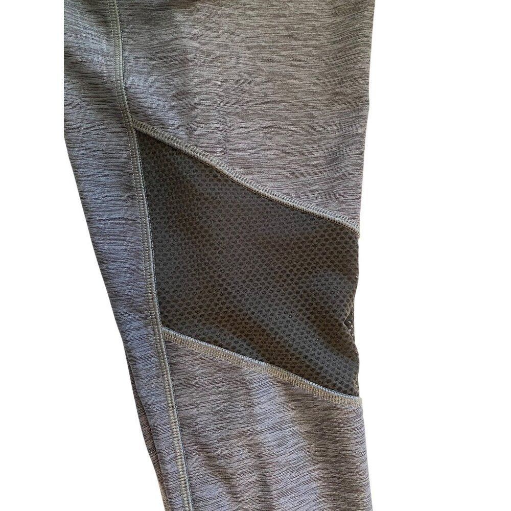 Victorias Secret Pink Ultimate Leggings Women L Gray Mesh Detail Gym Yoga Lounge - Picture 14 of 16